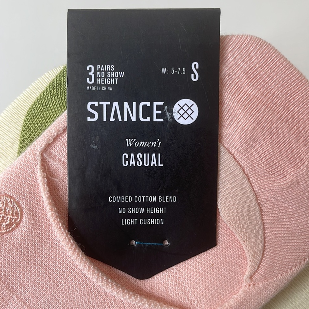 Stance Womens Casual 3 Pairs No Show Socks Rock Solid 3 Pack Pink - Picture 6 of 11